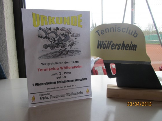Urkunde der ersten Wölfersheimer Draisinenmeisterschaft