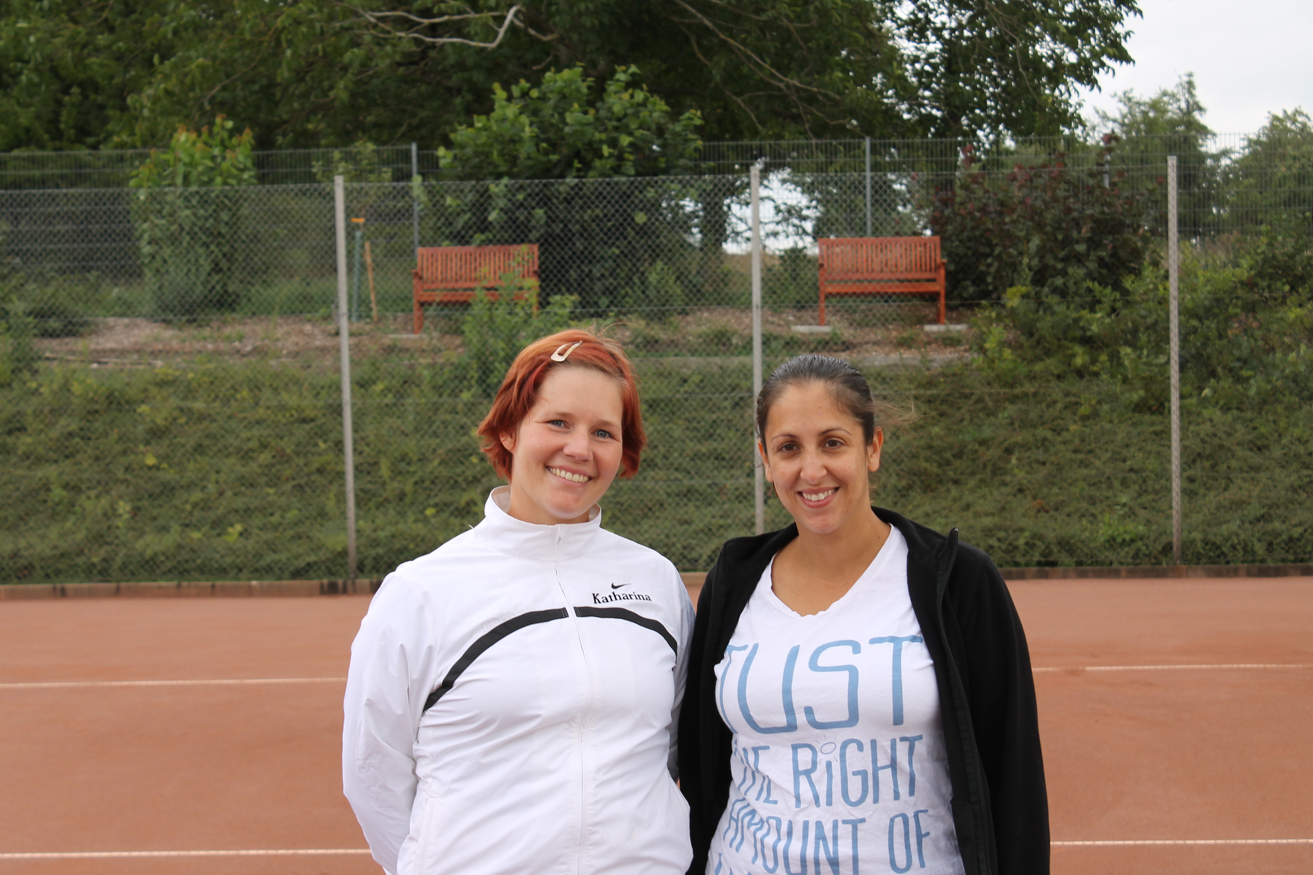 Zwei Freitagsmädels vor ihrem Match: Katharina Rüd (links) und Christina Josten (rechts)
